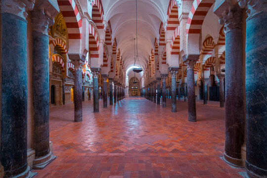 Majestic Columns of the Mezquita-Catedral in Cordoba