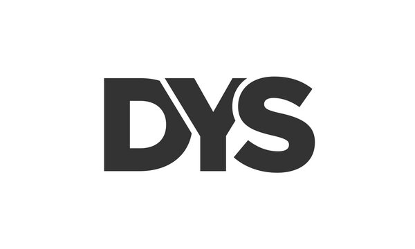 DYS logo design template with strong and modern bold text. Initial based vector logotype featuring simple and minimal typography. Trendy company identity.