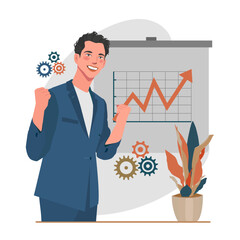 business-man-presentation-charts-and-graphs-illustration