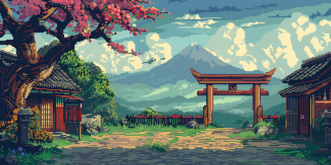 Pixel Art Playground: Create a background using pixel art techniques, featuring retro-inspired characters, sprites, and environments.



