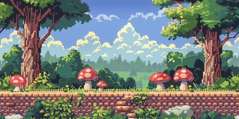 Pixel Art Playground: Create a background using pixel art techniques, featuring retro-inspired characters, sprites, and environments.


