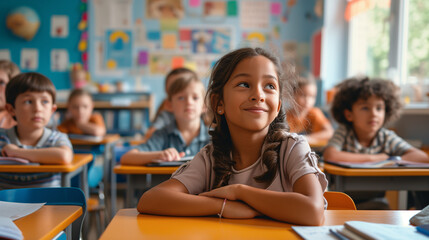 Classroom where students of different backgrounds and abilities learn together