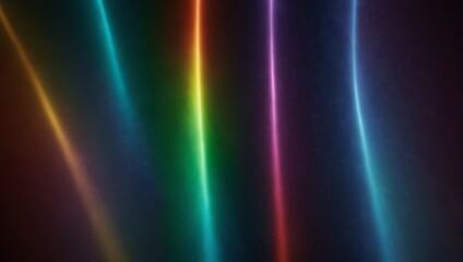 Bright multi-colored light lines on a black background.