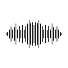 good music sound wave logo illustration