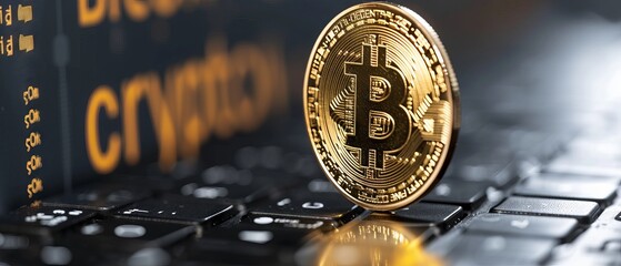 Innovative digital currency concept: bitcoin cryptocurrency - A visual guide to the future of finance