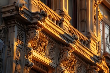 The building has a lot of ornate details, including a lot of carvings