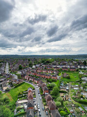 High Angle View of Stock-on-Trent City of England, Great Britain. May 4th, 2024