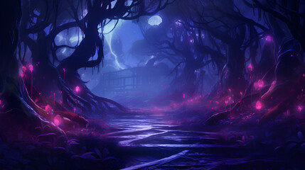 Haunted Graveyard Dare to Enter a Hauntingly Beautiful Grave Digital Concept Art Landscape Concept
