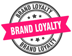 brand loyalty stamp. brand loyalty label on transparent background. round sign