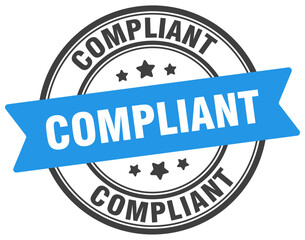 compliant stamp. compliant label on transparent background. round sign