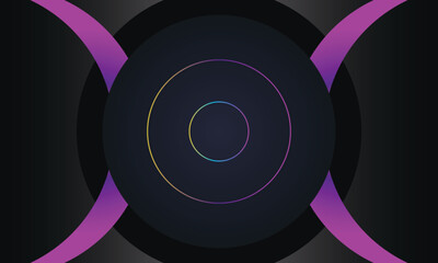 Modern RGB technology background with circle square and crescent moo