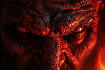 AI generated portrait of evil supernatural being satans from hell