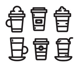 Variety of Stylized Coffee Cups