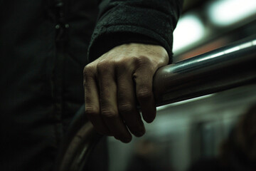 Obraz premium Close up image of person riding in transport created with generative ai concept