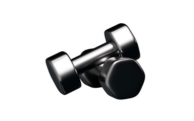 Cartoon dumbbells model, sports and fitness concept, 3d rendering.