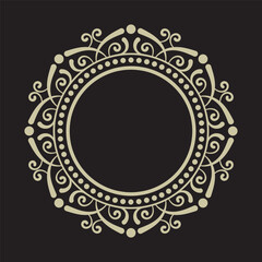 Ornamental round frame design, for logo and text