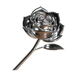 3d chrome metal: Rose 1