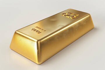 gold bar isolated on white background