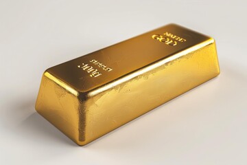 gold bar isolated on white background