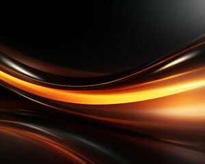 Abstract orange and black waves