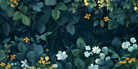 Nature's Palette: Design a background inspired by nature, incorporating elements like leaves, flowers, or landscapes, with a calming color palette.