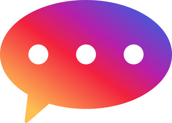 Instagram Speech Bubble Icon for Communication Instagram Gradient App