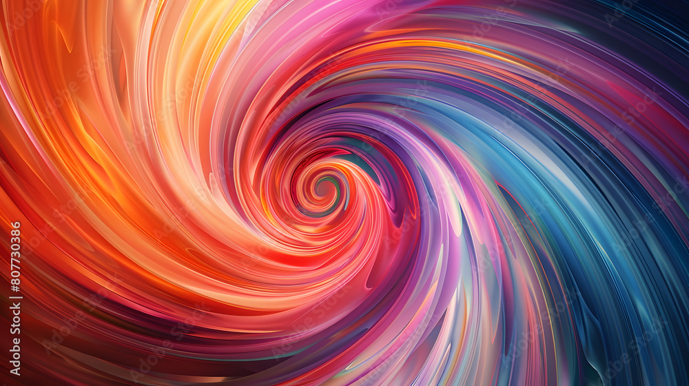 Wall mural abstract colorful swirl background with nebula smoke