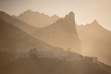 sunset in the mountains