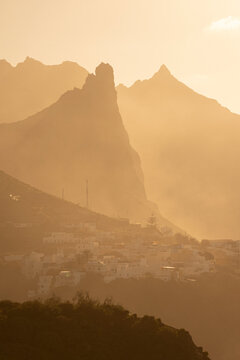 landscape with fog