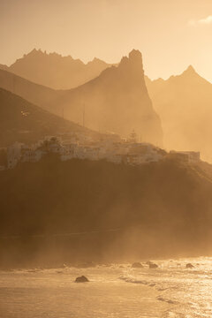 sunset in the mountains