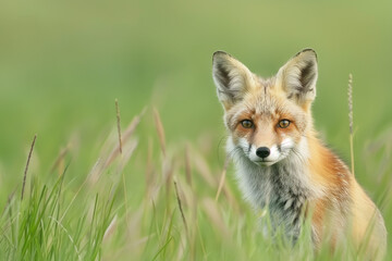A red fox in its natural habitat