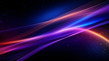 Obraz premium abstract background with colorful glowing light trails and glow effect on dark space