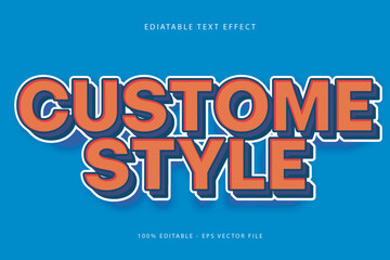 Vector Custome text effect editable with modern font style
