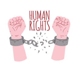 No exploitation human rights vector illustration