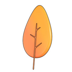 autumn leaf isolated