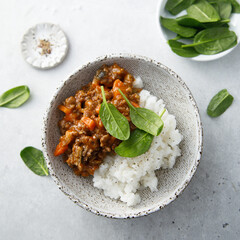Beef ragout with white rice