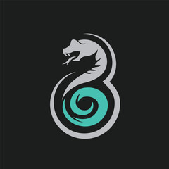 snake icon vector illustration concept design template