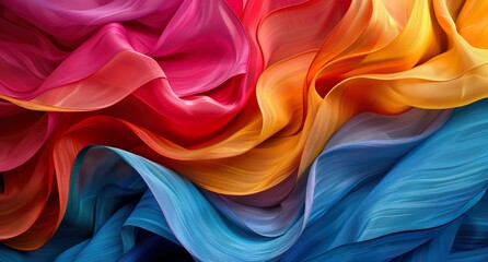 Obraz premium bunte organische Wellen mit Strukturen, abstrakter Hintergrund