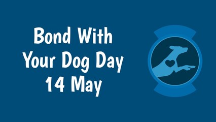 Bond With Your Dog Day web banner design illustration 