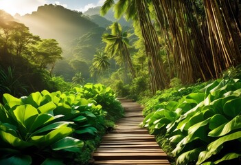 illustration, eco friendly travel capturing responsible destinations eco tourism marketing, sustainable, scenic, views, beautiful, landscapes, picturesque