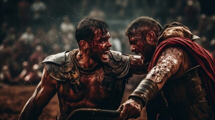 Valiant rescue: Gladiator saves comrade in arena