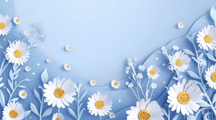 mothers day blue daisy background