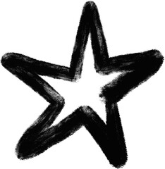 PNG Handdrawn Star with Transparent Background