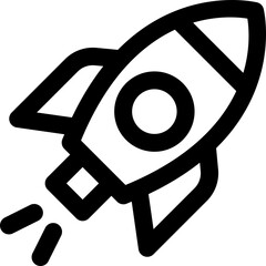 spaceship icon. vector line icon for your website, mobile, presentation, and logo design.