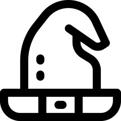witch hat icon. vector line icon for your website, mobile, presentation, and logo design.