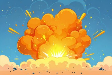 Cartoon effects explosion design element - Powered by Adobe