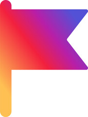 Instagram Flag Icon - Symbol of Achievement and Territory Instagram Gradient App