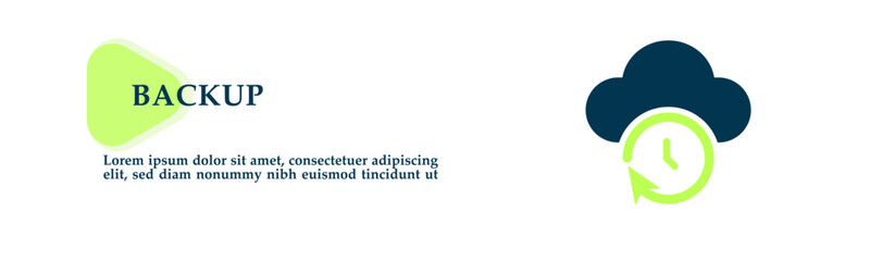 Backup icon for background presentation, infographics, promotion or web banner graphics.