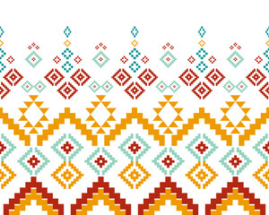 abstract Traditional geometric ethnic fabric pattern ornate elements with ethnic patterns design for textiles, rugs, clothing, sarong, scarf, batik, wrap, embroidery, print, curtain, carpet, wallpaper