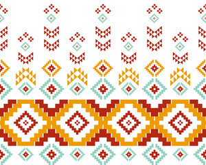 abstract Traditional geometric ethnic fabric pattern ornate elements with ethnic patterns design for textiles, rugs, clothing, sarong, scarf, batik, wrap, embroidery, print, curtain, carpet, wallpaper